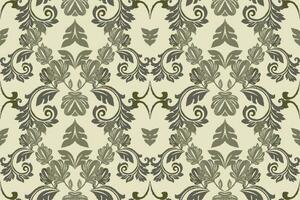 Floral vintage seamless pattern for retro wallpapers. Enchanted Vintage Flowers. Arts and Crafts movement inspired. Design for wrapping paper, wallpaper, fabrics and fashion clothes. Ikat pattern. vector