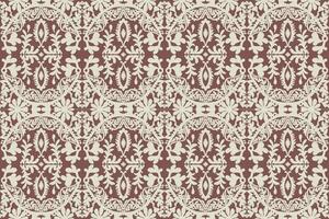 Floral vintage seamless pattern for retro wallpapers. Enchanted Vintage Flowers. Arts and Crafts movement inspired. Design for wrapping paper, wallpaper, fabrics and fashion clothes. Ikat pattern. vector