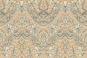 Floral vintage seamless pattern for retro wallpapers. Enchanted Vintage Flowers. Arts and Crafts movement inspired. Design for wrapping paper, wallpaper, fabrics and fashion clothes. Ikat pattern. vector