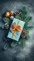 A Christmas Story of Fir Branches and Surprise Gifts, AI Generated photo