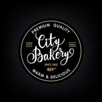 city bakery logo design vector