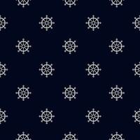 Seamless marine pattern with steering wheels vector