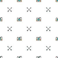 a seamless pattern with a camera and arrows vector