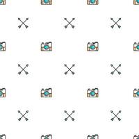 a seamless pattern with a camera and arrows vector