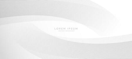 White curve abstract background vector illustration. curved banner background