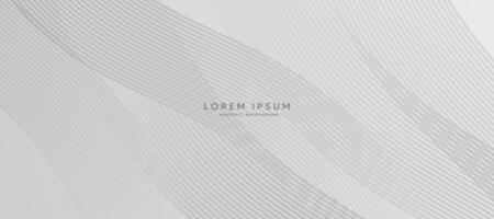 White curve abstract background vector illustration. curved banner background