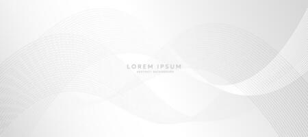 White curve abstract background vector illustration. curved banner background