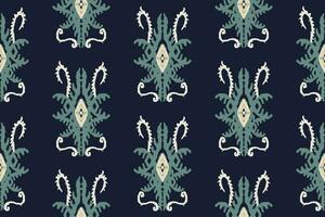 Seamless Ikat pattern repeating handmade textile design. Vintage style. Aztec ethnic pattern, embroidery, abstract, vector, design illustration for texture, fabric, print. vector