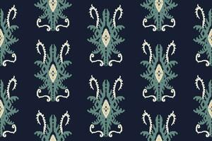 Seamless Ikat pattern repeating handmade textile design. Vintage style. Aztec ethnic pattern, embroidery, abstract, vector, design illustration for texture, fabric, print. vector