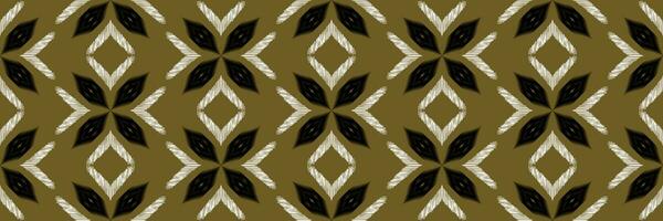 Seamless pattern, traditional ethnic pattern on brown background, Aztec abstract vector pattern