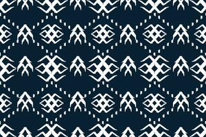 resumen ikat Arte sin costura modelo elefante bordado en un azul antecedentes azteca geométrico Arte impresión diseño para alfombras, fondos de pantalla, ropa, envuelve, telas, cubiertas, textiles vector