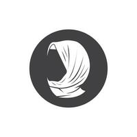 Hijab Woman Silhouette Icon And Symbol vector