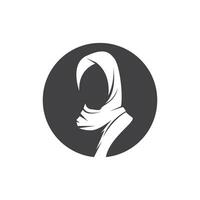 hijab mujer silueta icono y símbolo vector