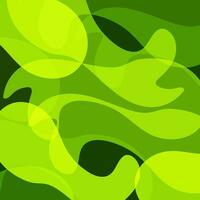 Abstract green background with different intersecting shapes vector