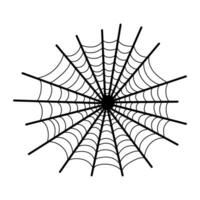 araña web icono, telaraña silueta. Víspera de Todos los Santos símbolo, colgando web firmar, telaraña, araña web trampa vector icono aislado