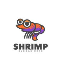 Cute shrimp funny vector