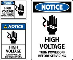 darse cuenta firmar alto voltaje - giro poder apagado antes de servicio vector