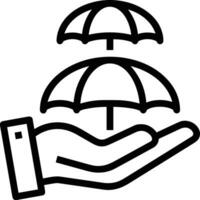 Umbrella protection icon symbol vector image. Illustration of the safety protect umbrella security design image