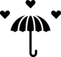 Umbrella protection icon symbol vector image. Illustration of the safety protect umbrella security design image