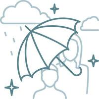 Umbrella protection icon symbol vector image. Illustration of the safety protect umbrella security design image