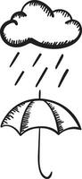 Umbrella protection icon symbol vector image. Illustration of the safety protect umbrella security design image