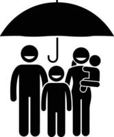 Umbrella protection icon symbol vector image. Illustration of the safety protect umbrella security design image