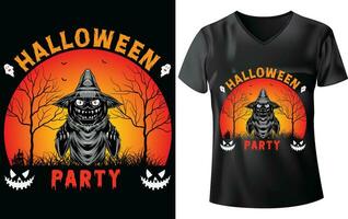 HALLOWEEN DAY T-SHIRT DESIGN vector