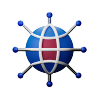 Netzwerk 3d Rendern Symbol Illustration png