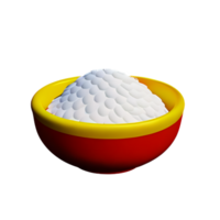 rice 3d rendering icon illustration png