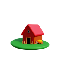 farm 3d rendering icon illustration png