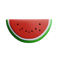 watermelon 3d rendering icon illustration png