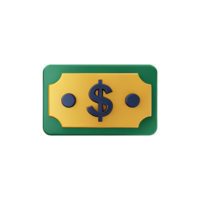 dollar 3d tolkning ikon illustration png