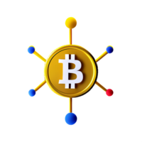 bitcoin 3d rendering icon illustration png