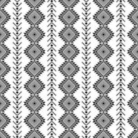Geometric seamless background design. Ethnic stripe pattern. Native american and Mexican border ornament design for print fabric. Black and white color. vector