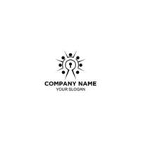 Community Key Logo Design Vector