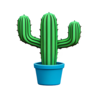 cactus 3d representación icono ilustración png