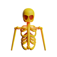esqueleto 3d Renderização ícone ilustração png