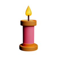 candle 3d rendering icon illustration png