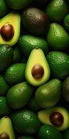 close upavocado with water droplets on it, Generative AI photo