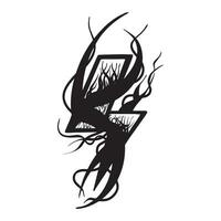 Lightning Tribal Shape, good for graphic design resources, printing on merch, posters, pamflets, tattoo art and more. vector
