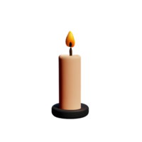 candle 3d rendering icon illustration png