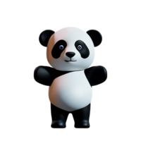 panda 3d interpretazione icona illustrazione png