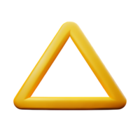 Triangle 3d le rendu icône illustration png