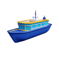 boat 3d rendering icon illustration png