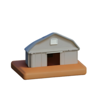 boerderij 3d renderen icoon illustratie png