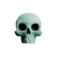 skull 3d icon illustration png