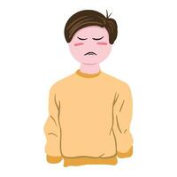 Casual Male Avatar, good for graphic resources, avatar on social media, apps, websites, sticker for merch and more. vector