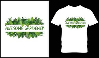 jardinería camiseta diseño vector gráfico.