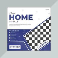 Modern Home Sale Real Estate Social Media Post or Square Banner Design Template vector