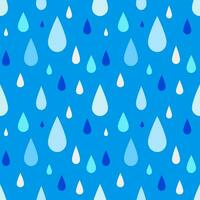 Seamless pattern of raindrop in blue, use for background, decoration, paper wrap vector